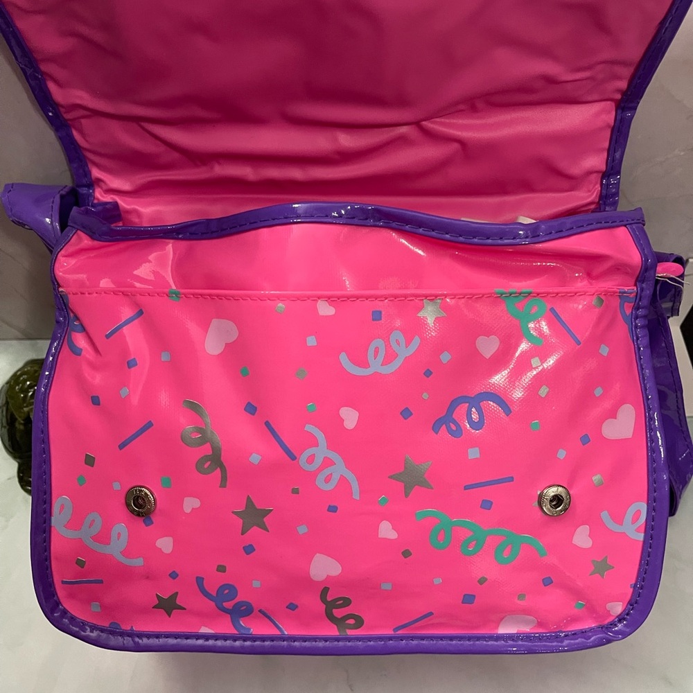 Barbie Pyramid Messenger Bag Mattel VINTAGE Circa 1991 Pink Vinyl Purse - Picture 16 of 16